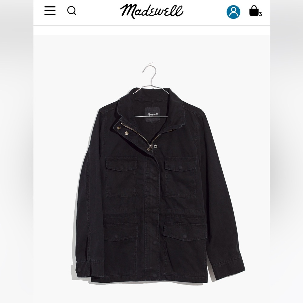 Madewell surplus jacket black size small